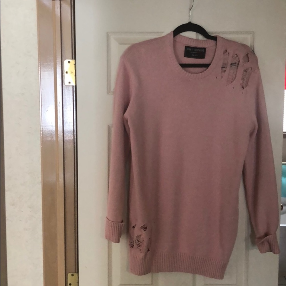Cute ripped punk sweater